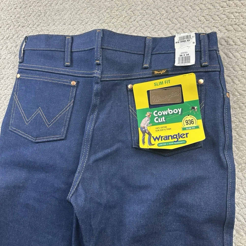 Wrangler 936 Cowboy Cut Rigid Men's‎ 36x34 Slim Fit Jeans Work Wear western